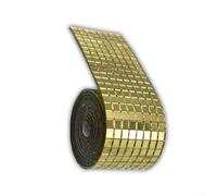 Mosaico de vidrio flexible para rollo de azulejos, calcomanías de espejo automático para bricolaje, bola de discoteca, decoración de pared, techo, suelo, arte de fiesta en casa (dorado)