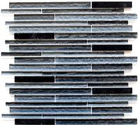 Mosaico de Vidrio Negro Küchenwand Baldosas Espejo Pared Aseo WB86-MS89 1 Mate