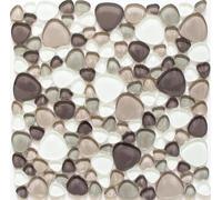 Mosaico de Vidrio Piedra Natural Crystal Mix Claro / Beige / Braun Wc Baño Art :
