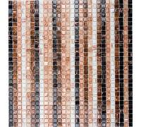 Mosaico de Vidrio Raya Mix Blanco / Negro / Braun Pared Suelo Baño Art: