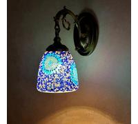 Mosaico exótico turco lámpara de pared hecha a mano estilo marroquí retro lámpara sombra luces decorativas para dormitorio Navidad sala de estar pasillo balcón decoración de arte