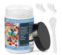 Mosaico Grout para manualidades, azulejos de cristal de secado rápido blanco, agente de calafateo listo para usar para manualidades de cristal, regalos hechos a mano y kit de mosaico (130 g)