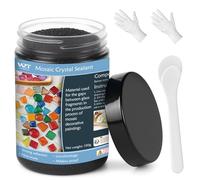 Mosaico Grout para manualidades, azulejos de cristal de secado rápido, color negro, agente de calafateo listo para usar para arte de cristal, regalos hechos a mano y accesorios de kit de mosaico (130