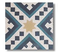 Mosaico hidraulico para baños y cocinas Auténtico 1 m2 (25 piezas) Ref: SQ20029