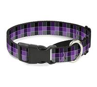 Mosaico Morado con Cuello de Perro Martingale de Buckle-Down Checker, 3,8 cm de Ancho, 45,7 cm de Cuello, Grande.
