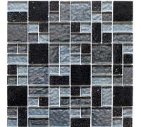 Mosaico Negro Mix Cocina Wc Pared Baño Baldosas de Espejo WB88-K989 1 Mate
