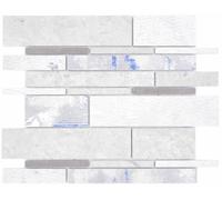 Mosaico Palillos Mármol Cerámica Gris Mate Pared Suelo Baldosas de Espejo