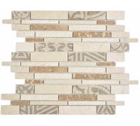 Mosaico Palillos Mármol Cerámica Mix Beige Mate Pared Cocina Baño WB180-B0327B