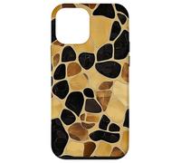 Mosaico Tortuga - Patrón Abstracto de azulejo marrón Dorado Carcasa para iPhone 12 Mini