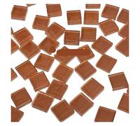 Mosaicos 50 Uds. De azulejos de mosaico de colores mezclados de vidrio, piezas hechas a mano, materiales creativos de cristal, manualidades for niños, Mini azulejos de mosaico for cena(Chocolate)