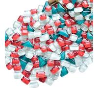 Mosaicos 50 Uds. De piedras de mosaico coloridas cristal mezclado con forma Irregular, decoración creativa hecha a mano DIY(25)
