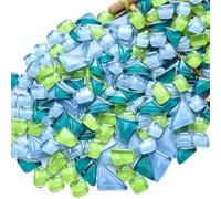 Mosaicos 50 Uds. De piedras de mosaico coloridas cristal mezclado con forma Irregular, decoración creativa hecha a mano DIY(15)