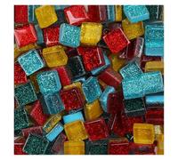 Mosaicos Manualidades 50 Uds Diy mezcla de colores brillantes mosaico de piedras de vidrio azulejos de mosaico guijarros de vidrio Material artesanal rompecabezas for hacer mosaicos Diy arte(Color 7)