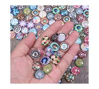 Mosaicos Manualidades, Teselas Para Mosaicos 200 unids 12/14 / 16mm Cristal de cristal Mosaico Cabuchones multi de color modificados para pulseras Fabricación de bricolaje Making Mosaico(16MM)