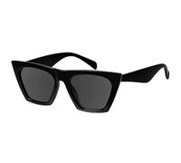 mosanana Gafas de sol cuadradas de ojo de gato para mujer, estilo moderno, modelo SHINE, Negro -, Small