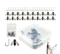 Mosca de pesca con mosca, cebo para pesca de trucha, 20 unidades, cebo para pesca con mosca, surtido de moscas para lucio, salmón