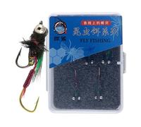 Mosca pesca señuelos - Surtido de cebos para moscas, realista para la práctica de pesca en ríos y arroyos en aguas poco profundas durante las primeras horas de la mañana y el clima nublado