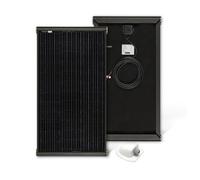 MOSCATELLI Placa Solar 100W Black Boost Monocristalino PERC kit solar completo para Camper con Perfil Integrado de Aluminio Negro para Montaje en el Techo - SIN REGULADOR