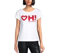 Moschino Amor Blusa Corazón Oh Camiseta Boxy Ajuste Rhinestones Estrás Nueva S