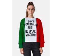 Moschino Cotton Sweatshirt Italian Flag Talla: 38 | Sudaderas con Capucha Outlet | Mujer