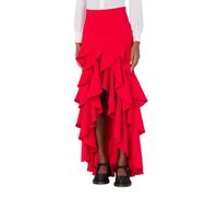 Moschino Crepe Skirt With Ruffles Red Talla: 42 | Faldas Maxi Outlet | Mujer | Rojo