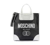 Moschino Double Smiley® World Calfskin Shopper Black Talla: OS | Bolsas de Mano Outlet | Hombre | Negro