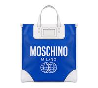 Moschino Double Smiley® World Calfskin Shopper Blue Talla: OS | Bolsos de Fin de Semana Outlet | Hombre | Azul