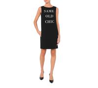 Moschino Dress With Same Old Chic Embroidery Black Talla: 42 | Mini Vestidos Outlet | Mujer | Negro