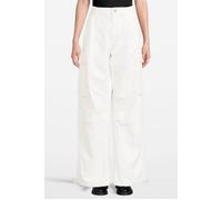 Moschino Heart Stitchings Cotton Drill Trousers White Talla: 28 | Pantalones Cargo Outlet | Mujer | Blanco