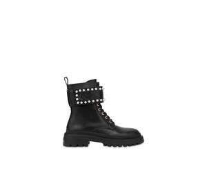 Moschino Her Love Calfskin Biker Boots Black Talla: 40 | Botas Outlet | Mujer | Negro