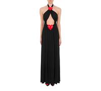 Moschino Inflatable Hearts Organzine Dress Black Talla: 42 | Vestidos Maxi Outlet | Mujer | Negro