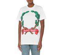 Moschino Laurel Crown Organic Jersey T-shirt White Talla: S | Camisetas de Seda Outlet | Mujer | Blanco