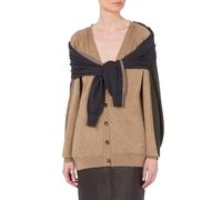 Moschino Layer Up Wool Cardigan Beige Talla: 40 | Chaquetas Outlet | Mujer | Marrón