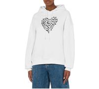 Moschino Leopard Heart Hoodie White Talla: S | Sudaderas con Capucha Outlet | Mujer | Blanco