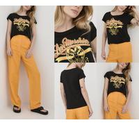 MOSCHINO LOVE Camiseta Blusa Logo Top De Algodón Retro Jersey Wow XS