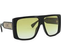 Moschino Gafas de sol MOS119/S de acetato negro/amarillo cuadradas sombreadas 59/13/140 mujer