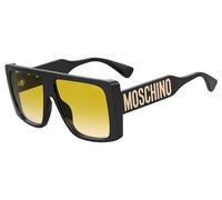 Moschino Gafas de sol MOS119/S de acetato negro/amarillo cuadradas sombreadas 59/13/140 mujer