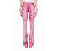 Moschino Painting Wool Satin Flare Trousers Pink Talla: 42 | Pantalones Outlet | Mujer | Rosa