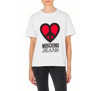 Moschino Peace & Love Jersey T-shirt White Talla: XS | Camisetas de Seda Outlet | Mujer | Blanco