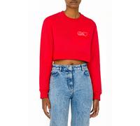Moschino Peace & Love Logo Cropped Sweatshirt Red Talla: XS | Sudaderas con Capucha Outlet | Mujer | Rojo