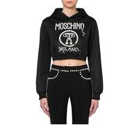 Moschino Pearls Double Question Mark Technical Sweatshirt Black Talla: 46 | Sudaderas con Capucha Outlet | Mujer | Negro