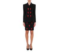 Moschino Red Question Marks Crepe Jacket Black Talla: 40 | Chaquetas Outlet | Mujer | Negro
