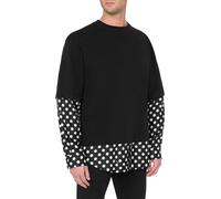 Moschino Sweatshirt With Polka Dots Inserts Black Talla: 46 | Camisas Casuales Outlet | Hombre | Negro