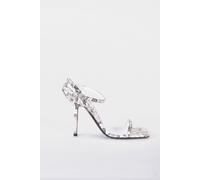 Moschino Tina Python-print Calfskin Sandals Grey Talla: 40 | Chancletas Outlet | Mujer | Gris