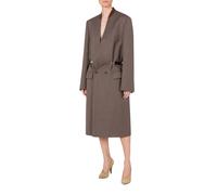Moschino Wool Canvas Coat Brown Talla: 46 | Chaquetas Outlet | Mujer | Marrón
