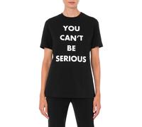 Moschino You Can't Be Serious Organic Jersey T-shirt Black Talla: XS | Camisetas de Seda Outlet | Mujer | Negro