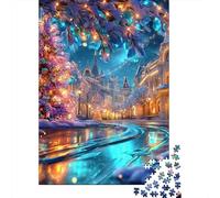 Moscow In Cristomas Puzzles 1000 Piezas para Adultos Juego De Rompecabezas EduGatoional Game Cumpleaños para Decoración del Hogar Stress Relief 1000pcs (75x50cm)