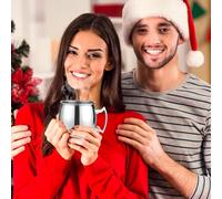 Moscow Mule - Taza de cobre martillado, taza de cóctel retro hecha a mano, juego de regalo martillado con asa para amantes de la cerveza, cóctel, fiesta, hogar, cocina, bar D