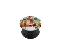 Moscow Winter Saint Basil’s Cathedral & Snowy Scene PopSockets PopGrip Adhesivo