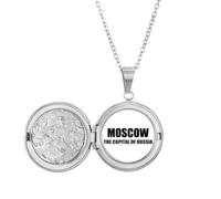 Moscú - Collar con medallón de la capital de Rusia, joyería para regalo de cumpleaños